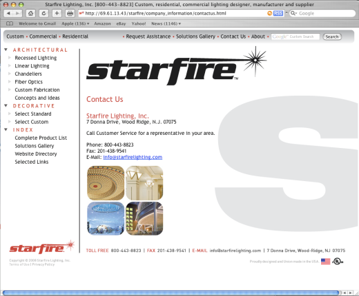 Starfire Contact Page